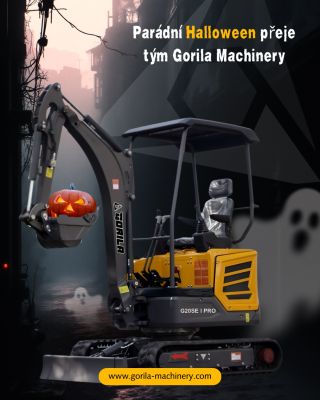 Dneska nekopeme základy, ale dýně 🎃 Parádní Halloween Vám přeje celý tým Gorila🦍💛 #halloween #halloween2025 #machinery...